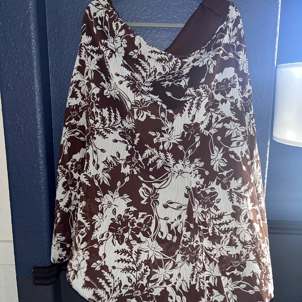 Elementz Brown and Cream White pleated skirt XL